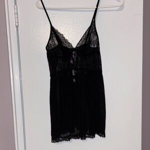 NWT Adore Me Black Lace babydoll top Size M
